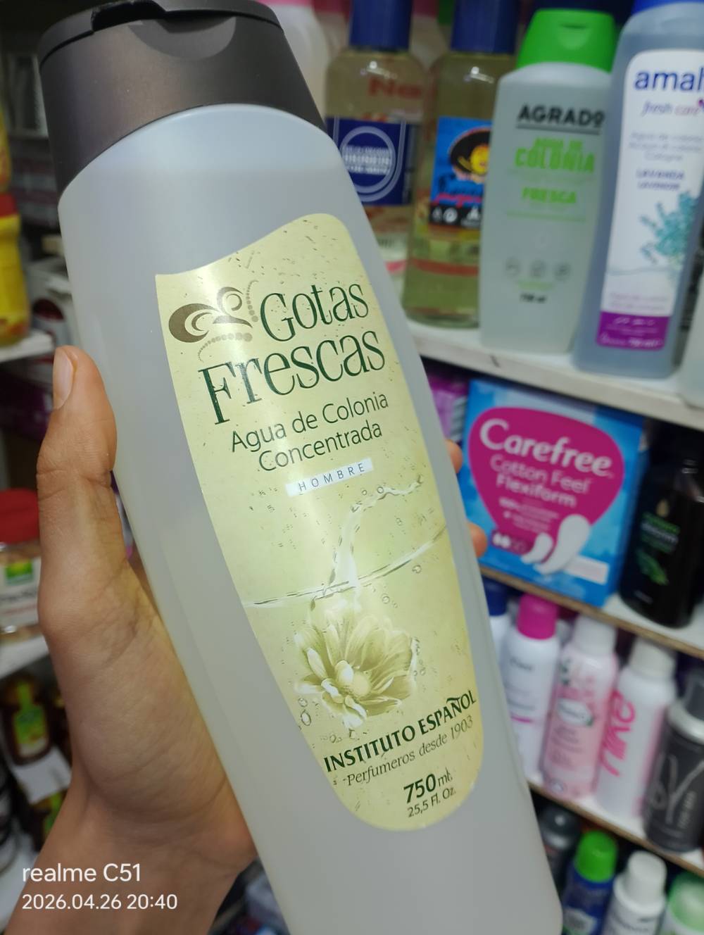 Colonia gotas frscas hombre